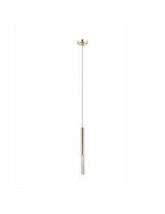 Lampa wisząca Tuba Glamour w jasnym złocie z bąbelkami - eleganckie oświetlenie do nowoczesnych wnętrz 2