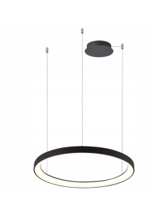 Lampa wisząca AGNES 78 - nowoczesny zwis pierścieniowy LED w kolorze czarnym, regulacja światła, idealna do każdego wnętrza.
