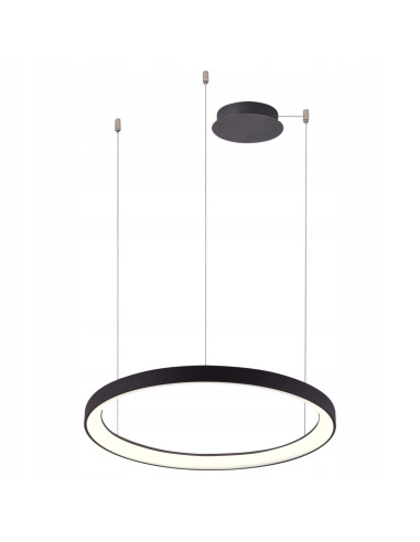 Lampa wisząca AGNES 78 - nowoczesny zwis pierścieniowy LED w kolorze czarnym, regulacja światła, idealna do każdego wnętrza.
