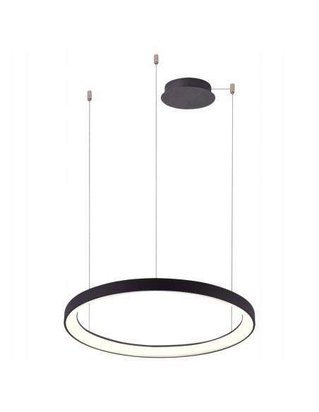 Lampa wisząca AGNES 78 - nowoczesny zwis pierścieniowy LED w kolorze czarnym, regulacja światła, idealna do każdego wnętrza.