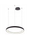 Lampa wisząca AGNES 78 - nowoczesny zwis pierścieniowy LED w kolorze czarnym, regulacja światła, idealna do każdego wnętrza.