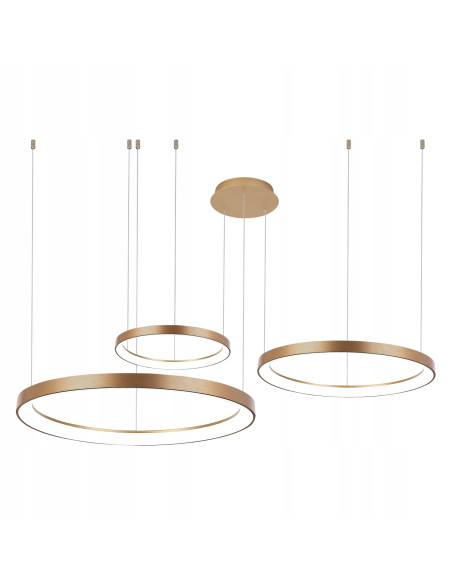 Lampa wisząca AGNES z mosiężnym wykończeniem i regulacją barwy światła - nowoczesne oświetlenie do jadalni i salonu