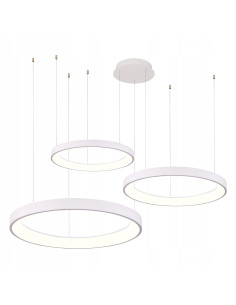 Lampa sufitowa AGNES 3-punktowa LED z ściemniaczem, nowoczesny design, biały kolor idealny do każdego wnętrza