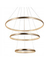 Lampa sufitowa BRIGHTON 3 LED w kształcie pierścieni, złota, 3 punkty świetlne, 120 cm - elegancki design do każdego wnętrza