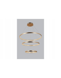 Lampa sufitowa BRIGHTON 3 LED w kształcie pierścieni, złota, 3 punkty świetlne, 120 cm - elegancki design do każdego wnętrza 2