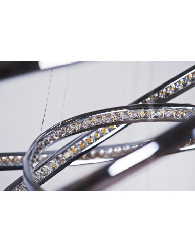 Lampa wisząca BRIGHTON 3 LED w chromie – nowoczesne oświetlenie z regulacją wysokości do salonu, sypialni i jadalni