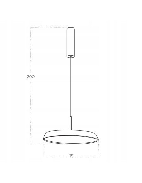 Lampa wisząca CLARA LED 15 cm - nowoczesne oświetlenie do jadalni, salonu i biura w białym kolorze 12W