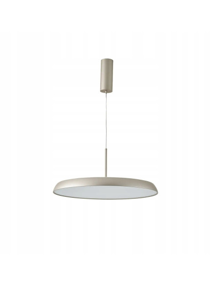 Lampa wisząca CLARA 60 cm LED CCT w kolorze beżowym - nowoczesne oświetlenie do biura i wnętrz domowych.