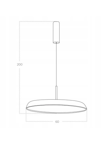 Lampa wisząca CLARA 60 CCT - nowoczesne LED, regulacja wysokości i barwy światła, elegancki design w białym kolorze.