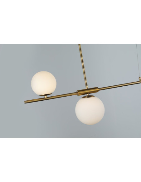 Lampa wisząca SANTANDER złota, nowoczesny design, regulacja wysokości, 4x G9 do jadalni i kuchni