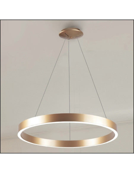 Lampa Wisząca MARCO 120 cm z ściemniaczem, złota - Nowoczesne Oświetlenie do Salonów, Jadalni i Kuchni