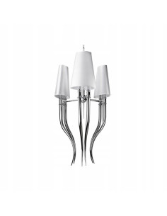 Lampa wisząca DIABLO E14, 6-punktowa, nowoczesna z materiałowymi kloszami, idealna do eleganckich wnętrz.