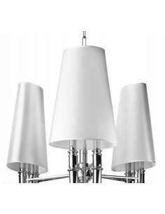 Lampa wisząca DIABLO E14, 6-punktowa, nowoczesna z materiałowymi kloszami, idealna do eleganckich wnętrz. 2