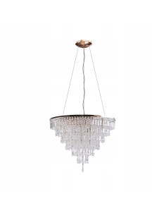 Żyrandol KALABRIA XL w złotym wykończeniu, 12 punktów świetlnych G9, idealny do eleganckich przestrzeni, 80 cm