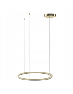 Lampa wisząca HALO 150 cm CCT - nowoczesne, złote oświetlenie LED z regulacją barwy i pilotem, idealne do salonu i sypialni. 2