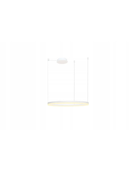 Lampa Wisząca AZzardo HALO 100 cm Biała - Nowoczesne Oświetlenie LED do Jadalni i Biura