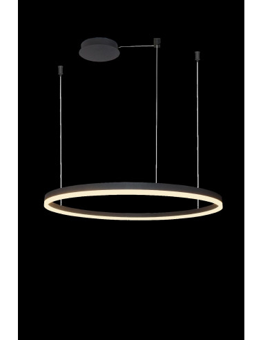 Lampa Wisząca HALO 100 cm LED – Nowoczesne Oświetlenie Biura i Wnętrz, Czarna Matowa, Energooszczędna