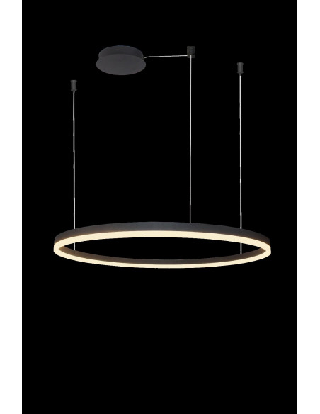 Lampa Wisząca HALO 100 cm LED – Nowoczesne Oświetlenie Biura i Wnętrz, Czarna Matowa, Energooszczędna