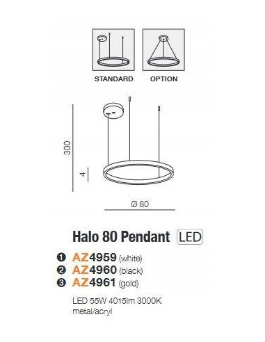 Lampa sufitowa LED HALO RING 80 cm - elegancka biała lampa do nowoczesnych wnętrz, energooszczędna i ściemniana.