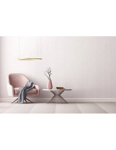 Lampa wisząca LED HALO w złotym kolorze 80cm – eleganckie oświetlenie do salonu, jadalni i hoteli