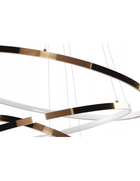 Lampa Wisząca WHEEL 3 DIMM 80W Złota z Regulacją i Ściemniaczem – Nowoczesne Oświetlenie LED do Wnętrz