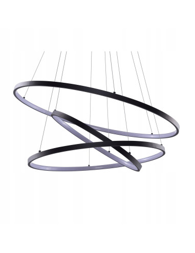 Lampa sufitowa WHEEL 3 DIMM 80W LED w czerni – nowoczesny design i regulacja jasności do sypialni i salonu