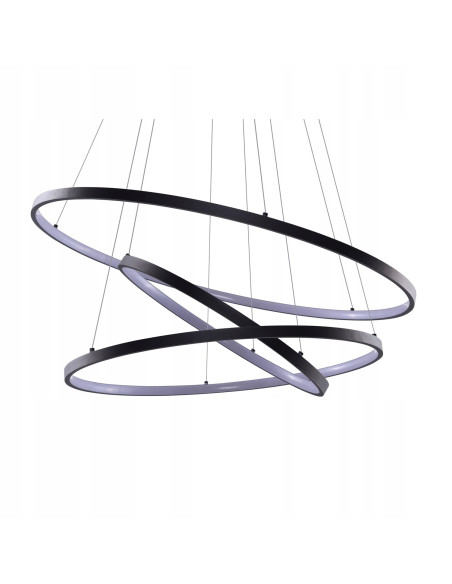 Lampa sufitowa WHEEL 3 DIMM 80W LED w czerni – nowoczesny design i regulacja jasności do sypialni i salonu