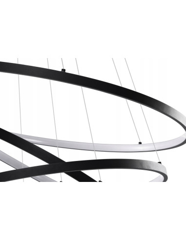 Lampa sufitowa WHEEL 3 DIMM 80W LED w czerni – nowoczesny design i regulacja jasności do sypialni i salonu