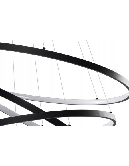 Lampa sufitowa WHEEL 3 DIMM 80W LED w czerni – nowoczesny design i regulacja jasności do sypialni i salonu