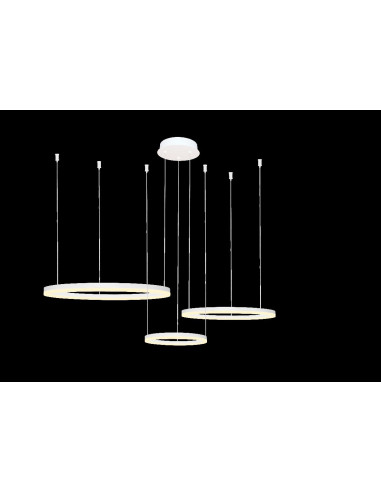 Lampa wisząca HALO 3 Ringi LED - nowoczesne oświetlenie z regulacją jasności i zmienną barwą światła