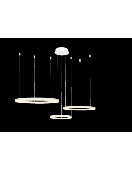 Lampa wisząca HALO 3 Ringi LED - nowoczesne oświetlenie z regulacją jasności i zmienną barwą światła