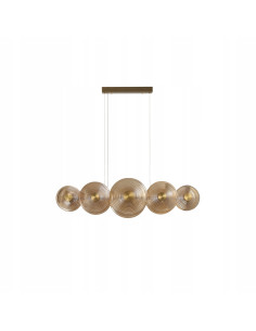 Lampa LED NAZAR z bursztynowym szkłem w kształcie gongu - nowoczesny element dekoracyjny do wnętrz.