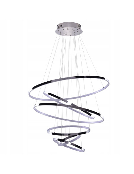 Lampa wisząca LED WHEEL 6 - nowoczesna, regulowana z 6 pierścieniami, idealna do każdego wnętrza