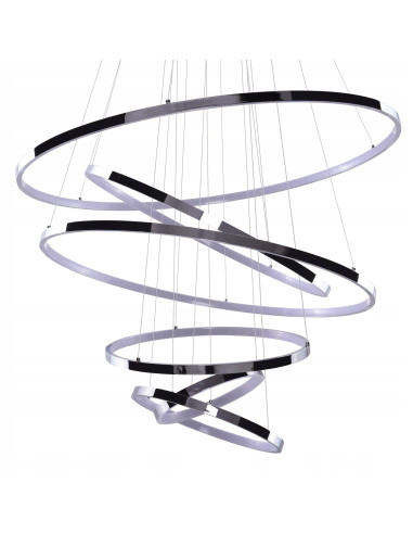 Lampa wisząca LED WHEEL 6 - nowoczesna, regulowana z 6 pierścieniami, idealna do każdego wnętrza