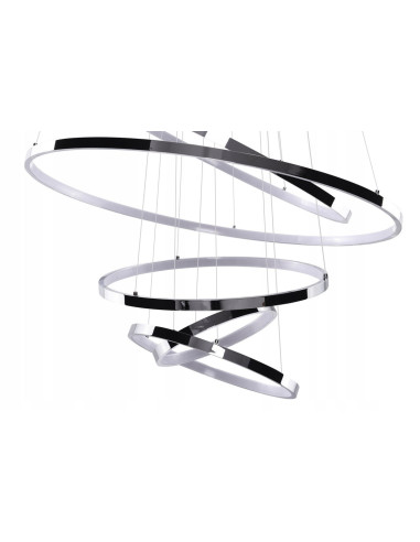 Lampa wisząca LED WHEEL 6 - nowoczesna, regulowana z 6 pierścieniami, idealna do każdego wnętrza