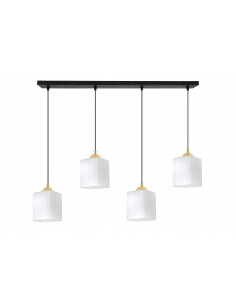 Lampa sufitowa RIFFLE z 4 punktami świetlnymi – elegancki design w białym, czarnym lub złotym wykończeniu. 2