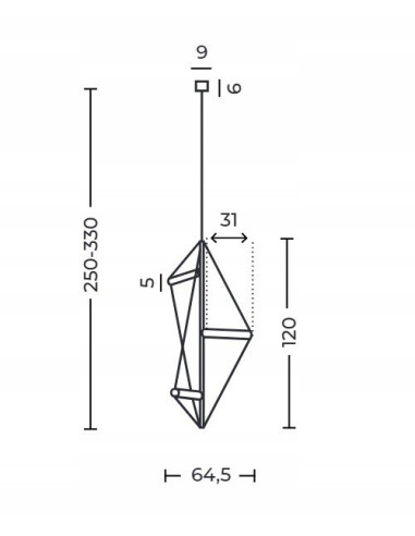 Lampa wisząca LED Orion - elegancki czarny akcent do nowoczesnych wnętrz, 3 źródła światła, regulowana wysokość.