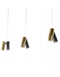 Lampa wisząca Jade 6-punktowa LED w kolorze złoto-czarnym – nowoczesna elegancja do kuchni i jadalni 2