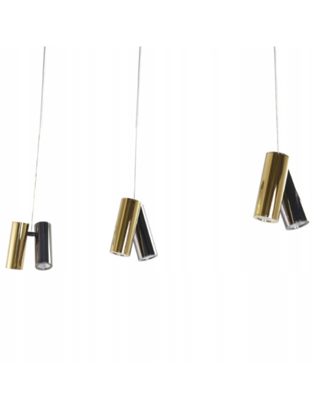 Lampa wisząca Jade 6-punktowa LED w kolorze złoto-czarnym – nowoczesna elegancja do kuchni i jadalni