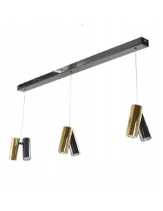 Lampa wisząca Jade 6-punktowa LED w kolorze złoto-czarnym – nowoczesna elegancja do kuchni i jadalni