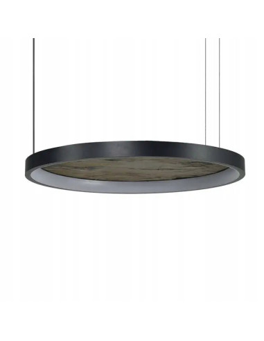 Lampa sufitowa RING KRYPTON 60 CCT - Skandynawski design LED z regulowaną wysokością, czarna/brązowa