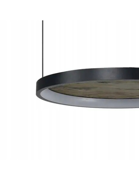 Lampa sufitowa RING KRYPTON 60 CCT - Skandynawski design LED z regulowaną wysokością, czarna/brązowa