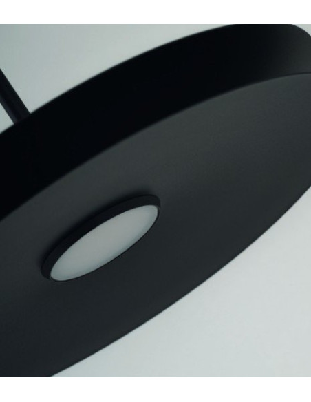 Nowoczesna Lampa Wisząca DISC PENDANT 35 LED w Czerni – Eleganckie Oświetlenie do Biura i Salonów