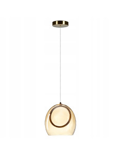 Lampa wisząca NICOLE AZ6197 – bursztynowy klosz, LED, elegancja i ciepłe światło do kuchni i jadalni