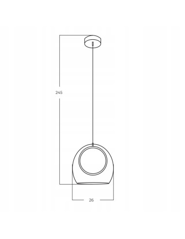 Lampa wisząca NICOLE AZ6197 – bursztynowy klosz, LED, elegancja i ciepłe światło do kuchni i jadalni