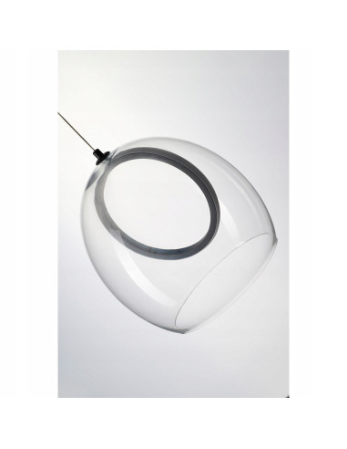 Lampa wisząca LED NICOLE w czarnym kloszu, nowoczesny styl do kuchni i jadalni, regulowana wysokość.