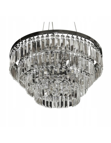 Lampa sufitowa SALERNO TOP – kryształowa elegancja w minimalistycznym stylu, 5-punktowe oświetlenie chromowane