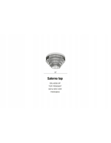 Lampa sufitowa SALERNO TOP – kryształowa elegancja w minimalistycznym stylu, 5-punktowe oświetlenie chromowane