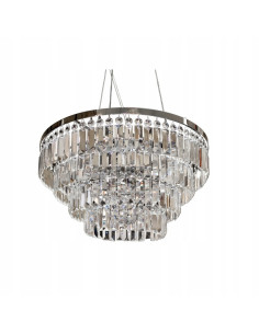 Lampa sufitowa SALERNO TOP – kryształowa elegancja w minimalistycznym stylu, 5-punktowe oświetlenie chromowane