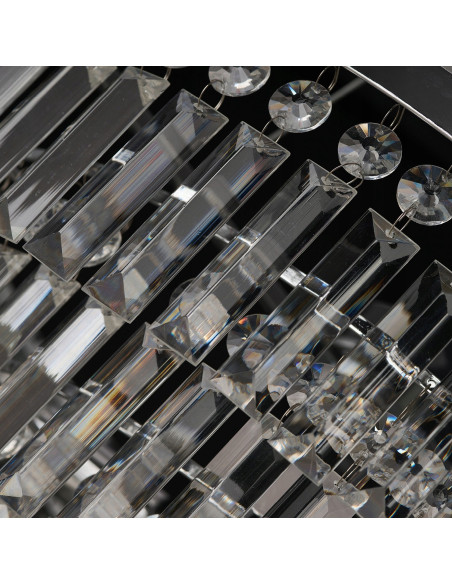 Lampa sufitowa SALERNO TOP – kryształowa elegancja w minimalistycznym stylu, 5-punktowe oświetlenie chromowane